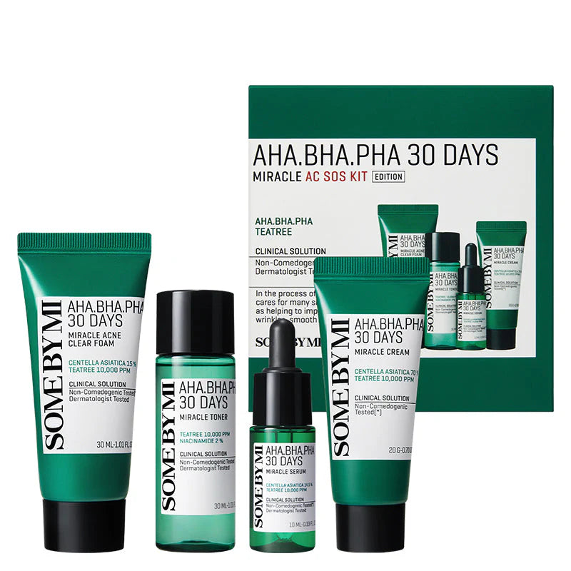 SOME BY MI - AHA, BHA, PHA 30 Days Miracle AC SOS Kit - GA HEADHOUSE