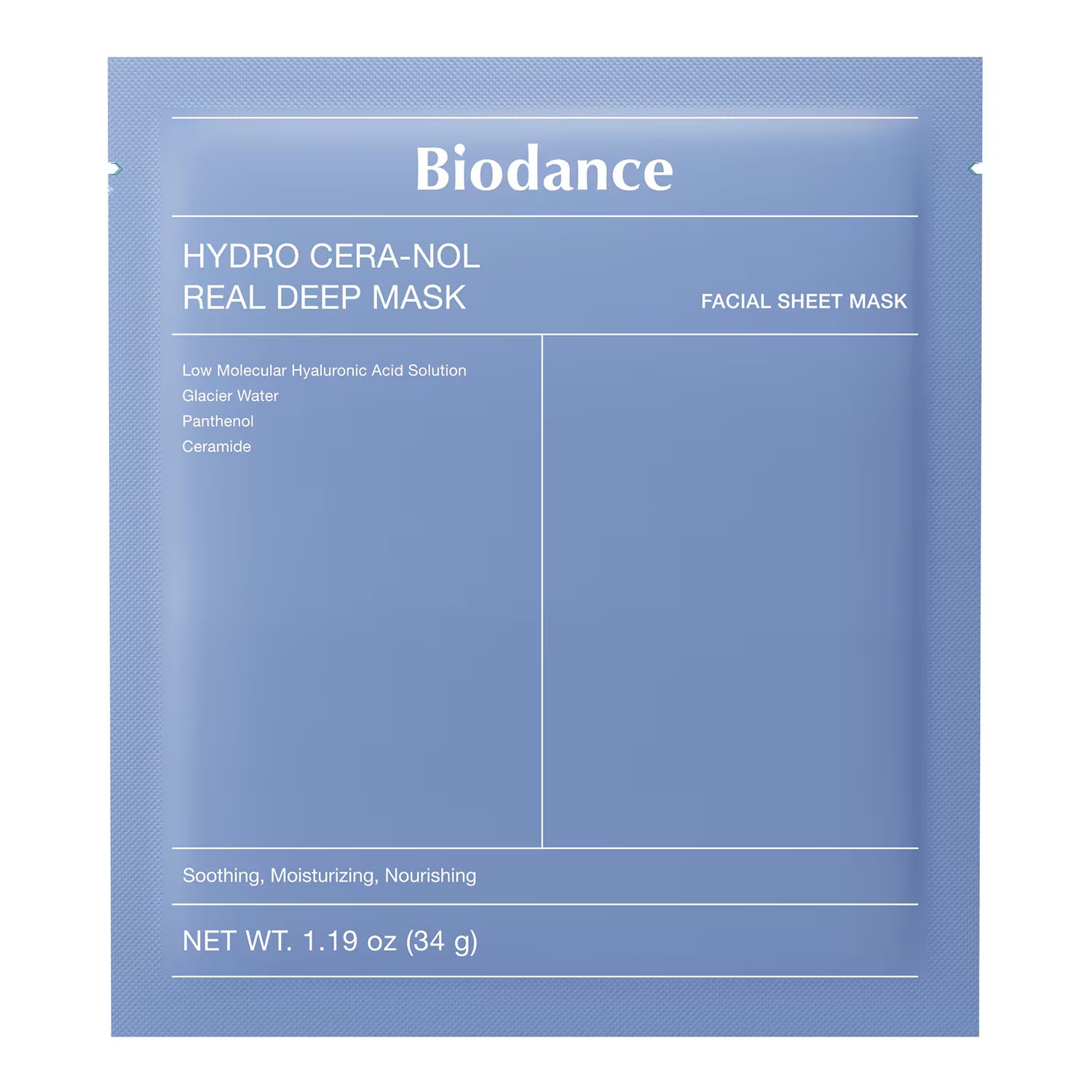 BIODANCE - MASQUE HYDRATANT INTENSE À L'ACIDE HYALURONIQUE ET AUX CÉRAMIDES - GA HEADHOUSE