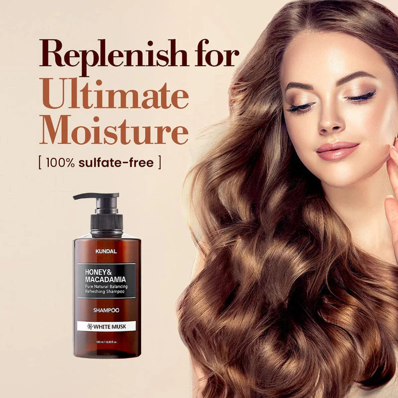 KUNDAL – Honey & Macadamia Nature Shampoo, English Rose - GA HEADHOUSE