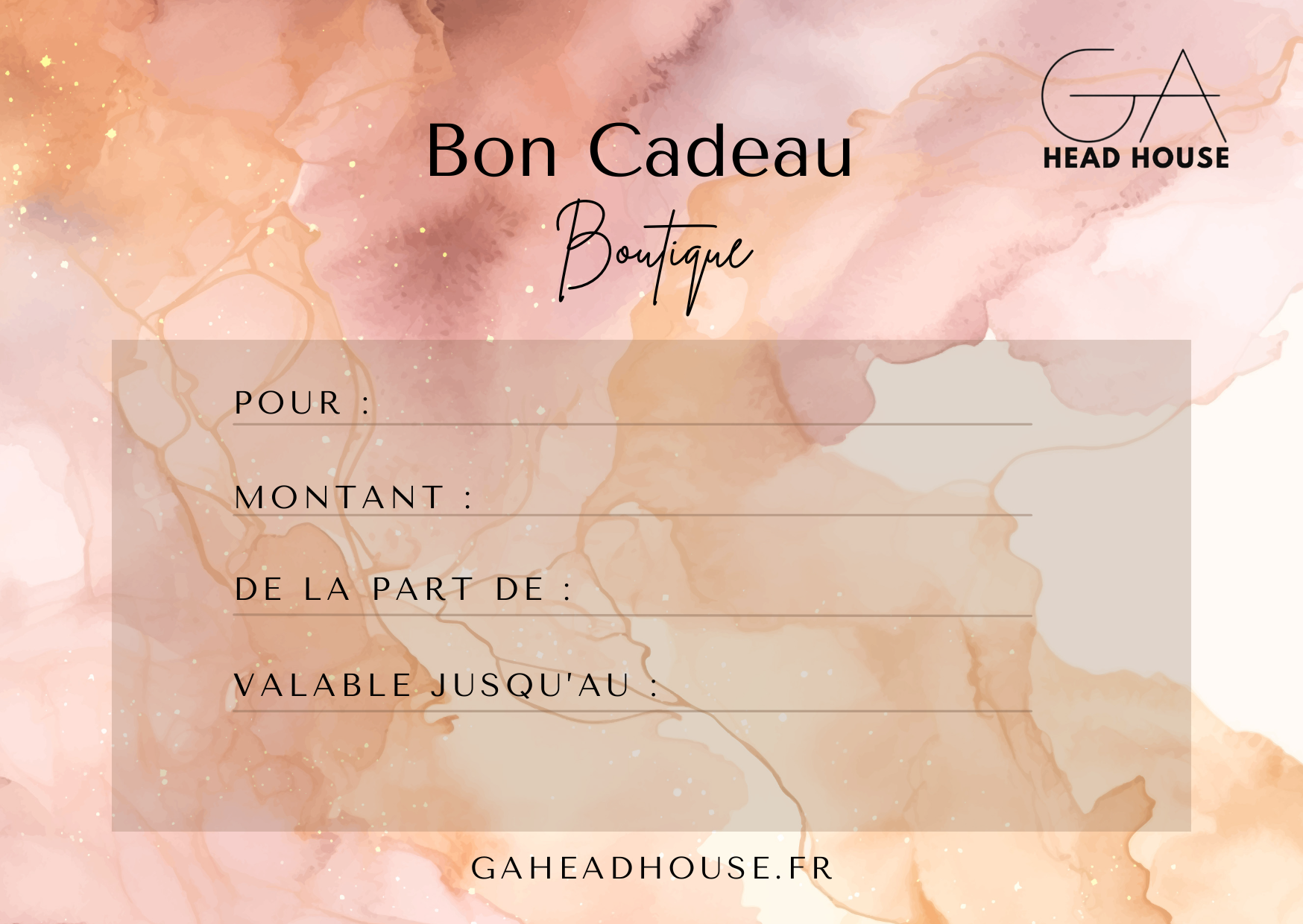 Carte Cadeau GA HEAD HOUSE - GA HEADHOUSE