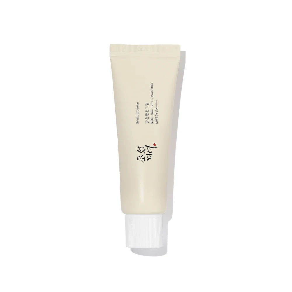 Relief Sun : Rice + Probiotics 50ml / Crème Solaire Réparatrice (SPF50+ PA++++) - GA HEADHOUSE