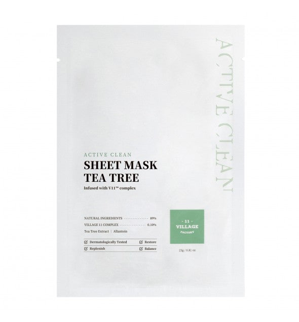 Village 11 Factory - Active Clean Sheet Mask Tea Tree