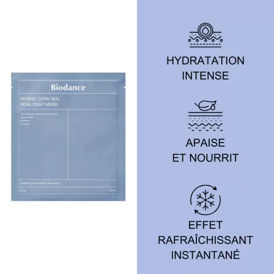 BIODANCE - MASQUE HYDRATANT INTENSE À L'ACIDE HYALURONIQUE ET AUX CÉRAMIDES