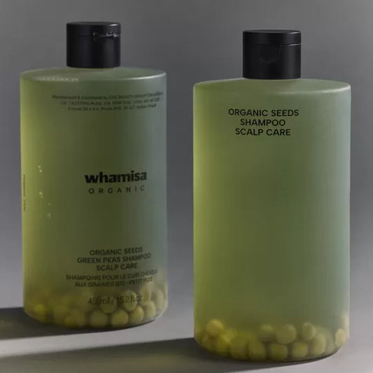 WHAMISA SHAMPOING CUIR CHEVELU AUX PETITS POIS BIO FERMENTÉS - 450 ML